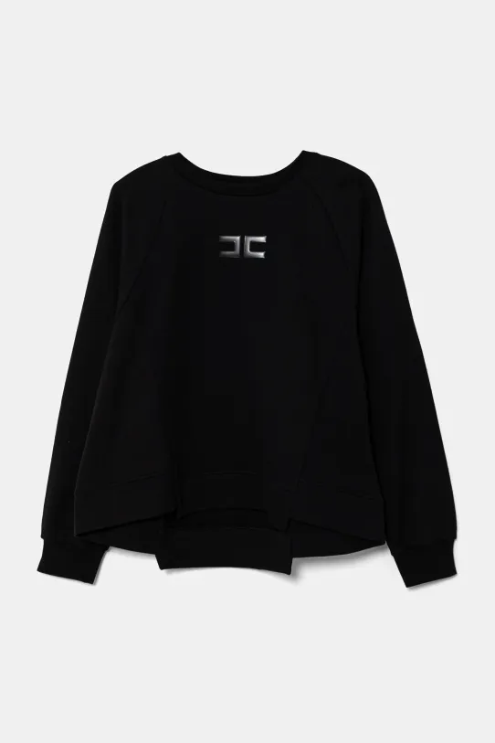 Detská bavlnená mikina Elisabetta Franchi bavlna čierna EFFE145.0.FF002