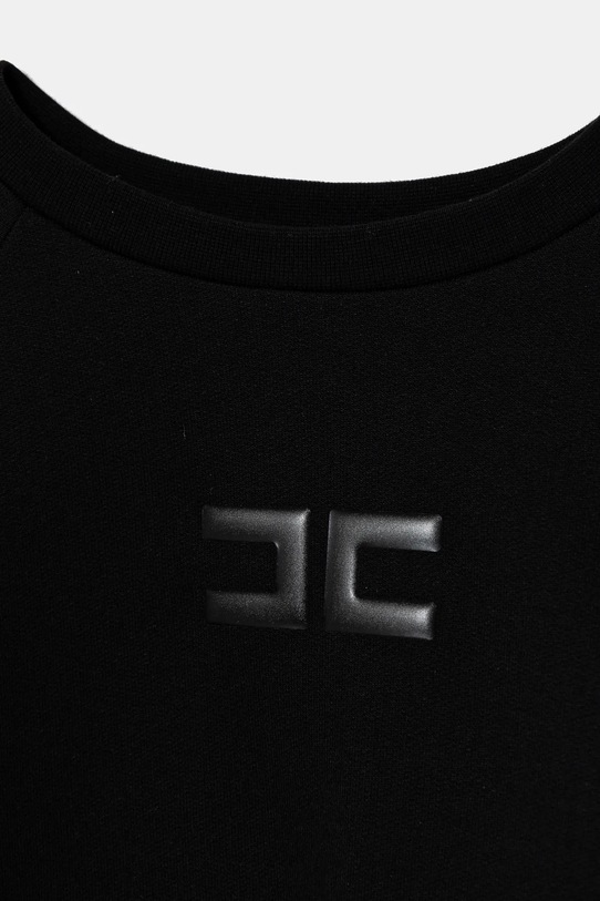 Dievča Detská bavlnená mikina Elisabetta Franchi EFFE145.0.FF002 čierna