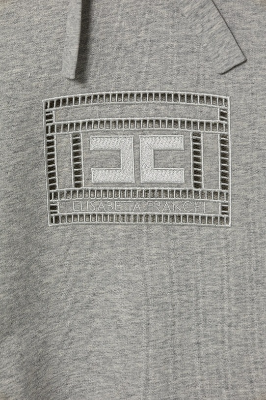 Девочка Детская хлопковая кофта Elisabetta Franchi EFFE147.0.FF002 серый
