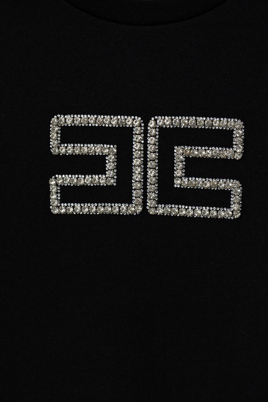 Момиче Детски памучен суичър Elisabetta Franchi EFFE149.0.FF002 черен