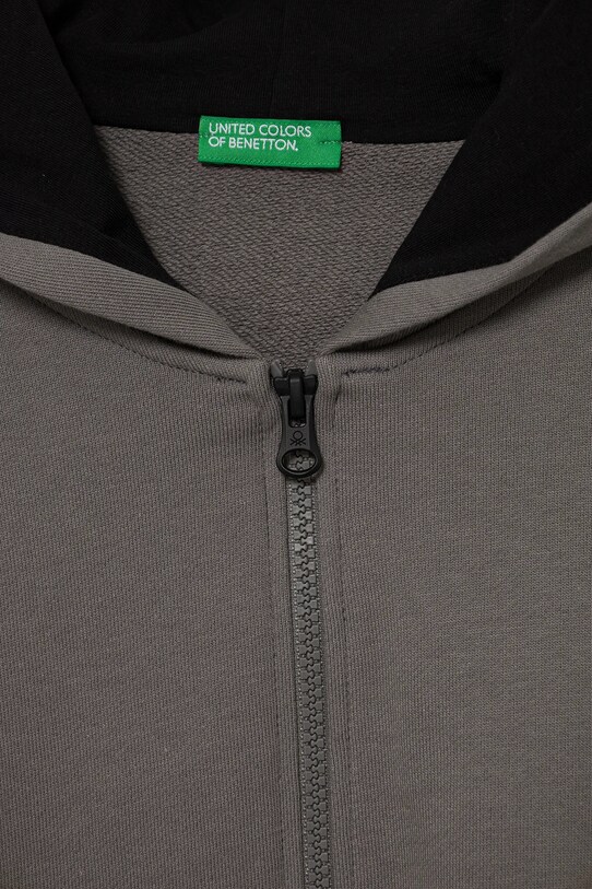 Fete United Colors of Benetton hanorac de bumbac pentru copii 3UNIC504T.G.Seasonal gri