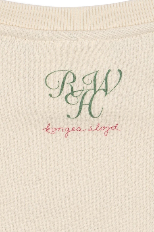 Konges Sløjd bluza bawełniana dziecięca RHW X KS BELLA SWEAT GOTS beżowy KS103593