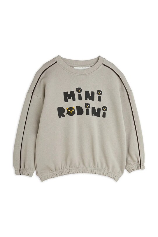 Detská bavlnená mikina Mini Rodini Mini Rodini Cats 2512010597 sivá SS25
