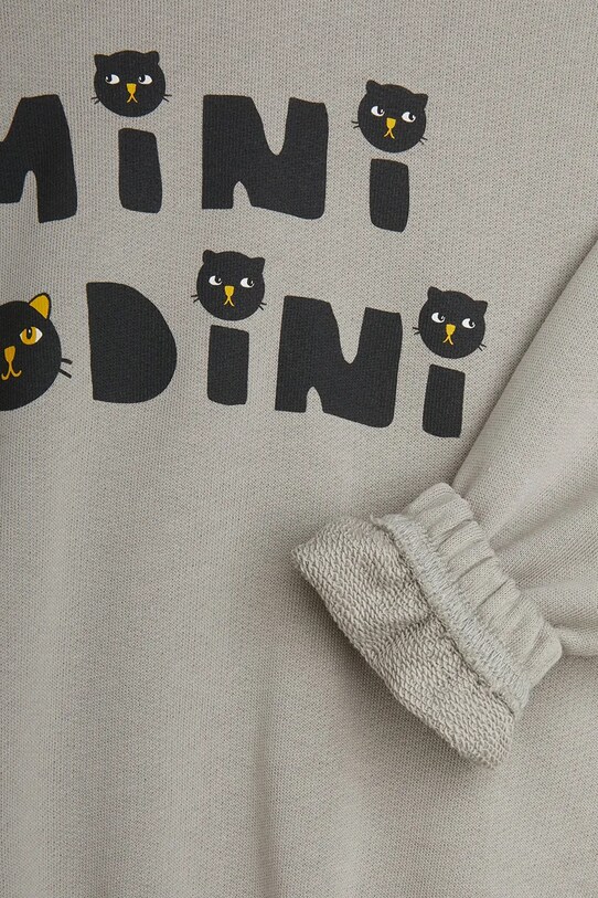 Detská bavlnená mikina Mini Rodini Mini Rodini Cats 2512010597 sivá