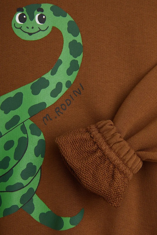 Дитяча бавовняна кофта Mini Rodini Snake коричневий 2512013916