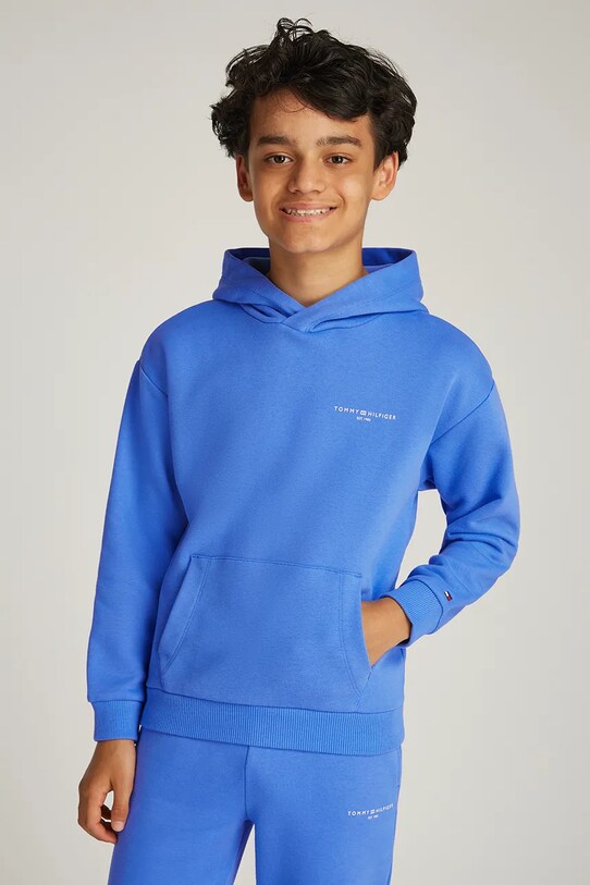 Дитяча кофта Tommy Hilfiger блакитний KS0KS00595.104.122.PPYA