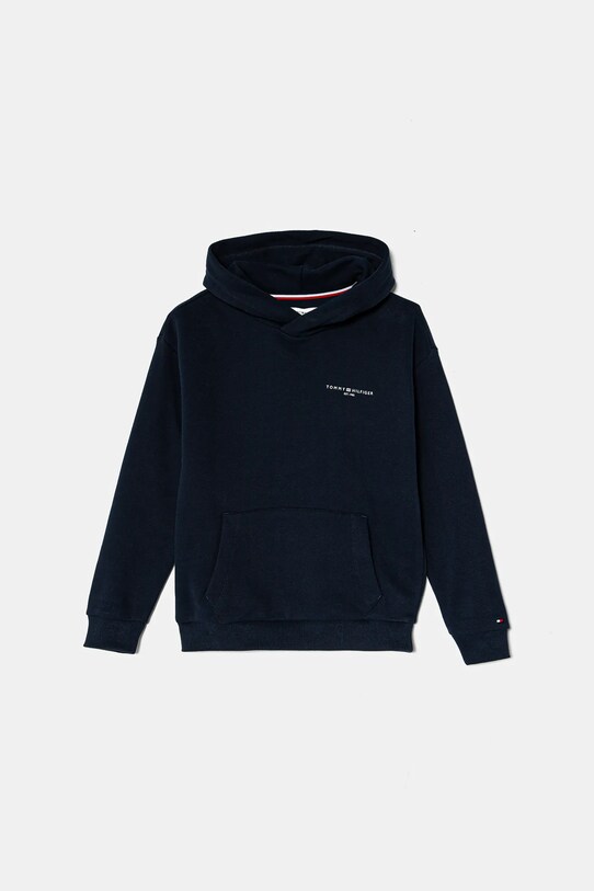 Дитяча кофта Tommy Hilfiger з капюшоном темно-синій KS0KS00595.128.176.PPYA