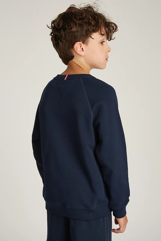 Chłopiec Tommy Hilfiger bluza bawełniana dziecięca KS0KS00626.128.176.PPYA granatowy