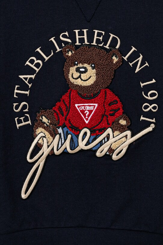 Хлопчик Дитяча бавовняна кофта Guess H5RJ01.KAD74.PPYA темно-синій