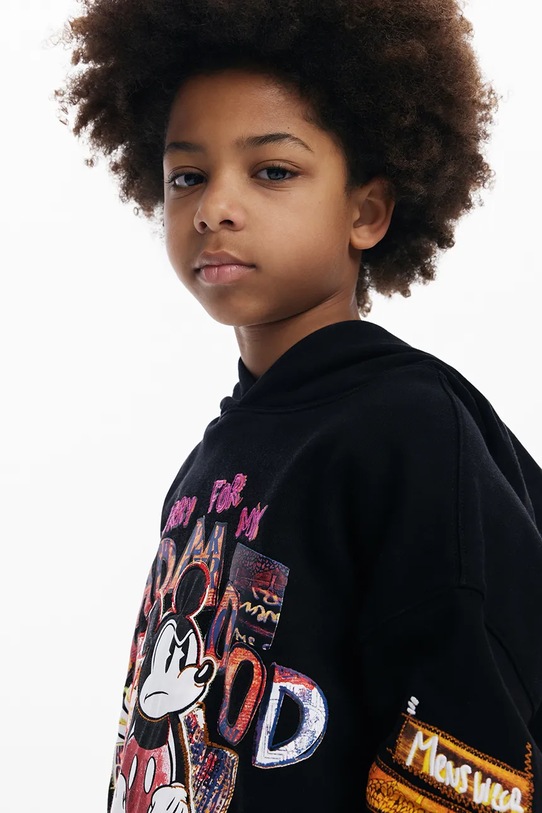 Dětská bavlněná mikina Desigual 25SBSK08 černá