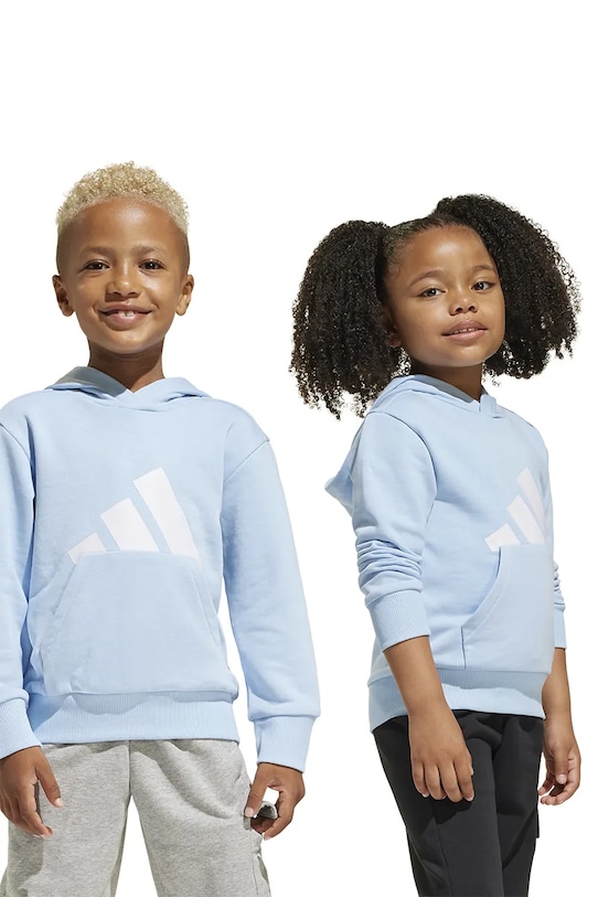 Dětská mikina adidas s kapucí modrá JC9721