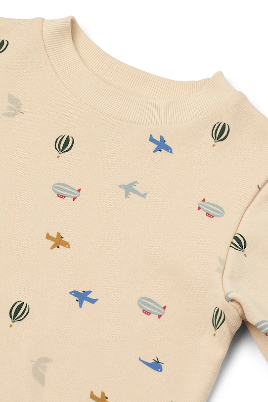 Chłopiec Liewood bluza bawełniana dziecięca Thora Printed Sweatshirt LW19862 beżowy