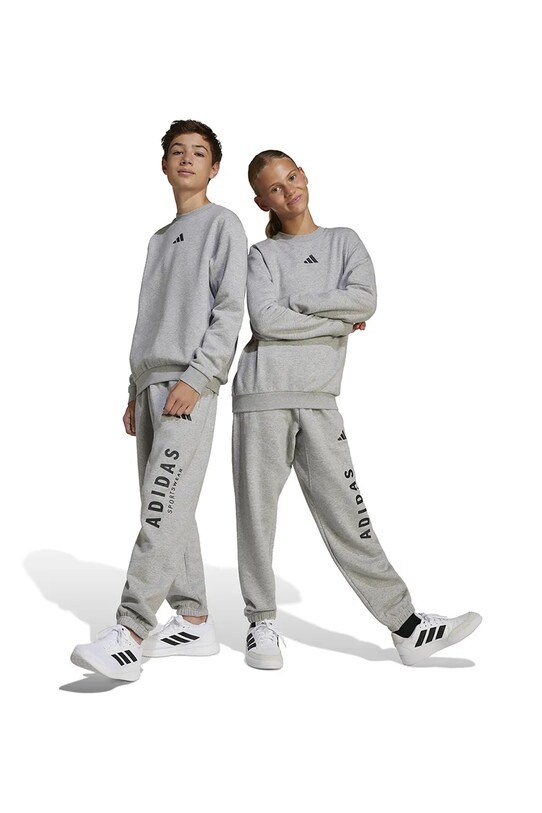 adidas bluza dziecięca aplikacja szary JC7642