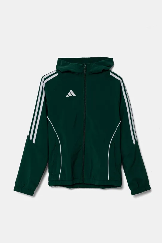 Дитяча кофта adidas Performance з капюшоном зелений IM8796