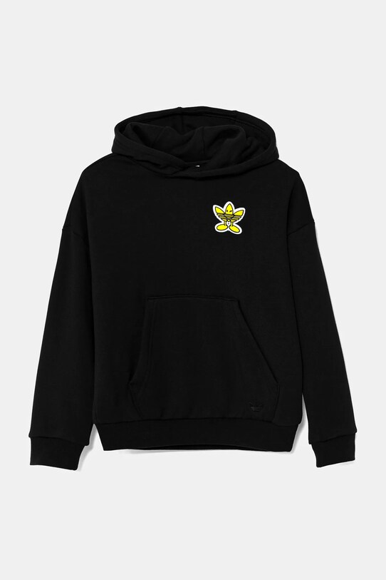 adidas Originals hanorac de bumbac pentru copii x Smiley World JD0428 negru SS25