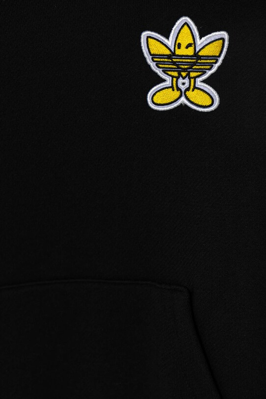 adidas Originals hanorac de bumbac pentru copii x Smiley World negru JD0428