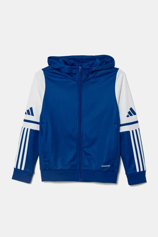 adidas Performance bluza dziecięca z kapturem niebieski JD4802