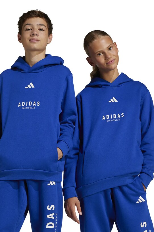 adidas bluza copii imprimeu albastru JC7618