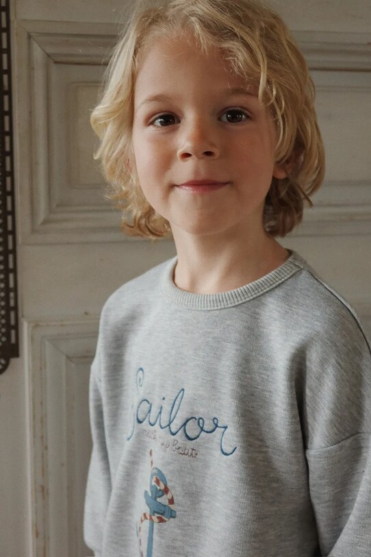Konges Sløjd bluza dziecięca LOU SWEAT SHIRT OCS pozostałe szary KS102592
