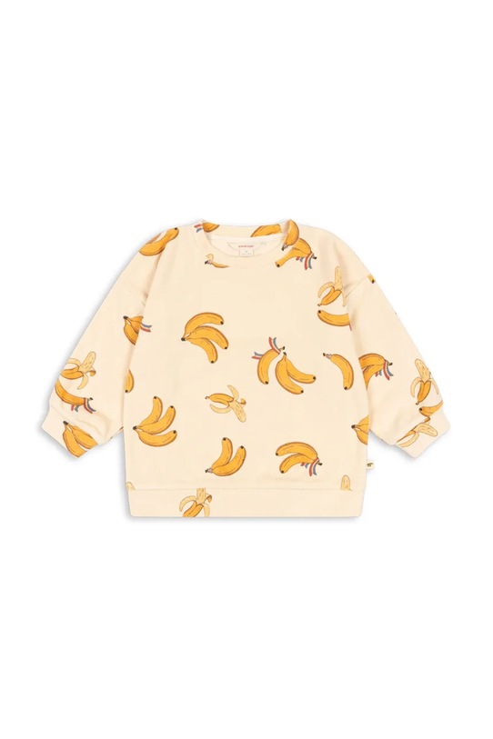 Detská mikina Konges Sløjd ITTY SWEAT SHIRT GOTS bez kapucne béžová KS102598