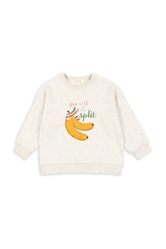 Detská bavlnená mikina Konges Sløjd LOUPY LOU SWEAT SHIRT GOTS KS102706 béžová SS25