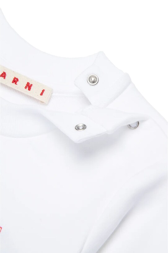 Βαμβακερή μπλούζα μωρού Marni MS319B SWEAT-SHIRT λευκό M01437