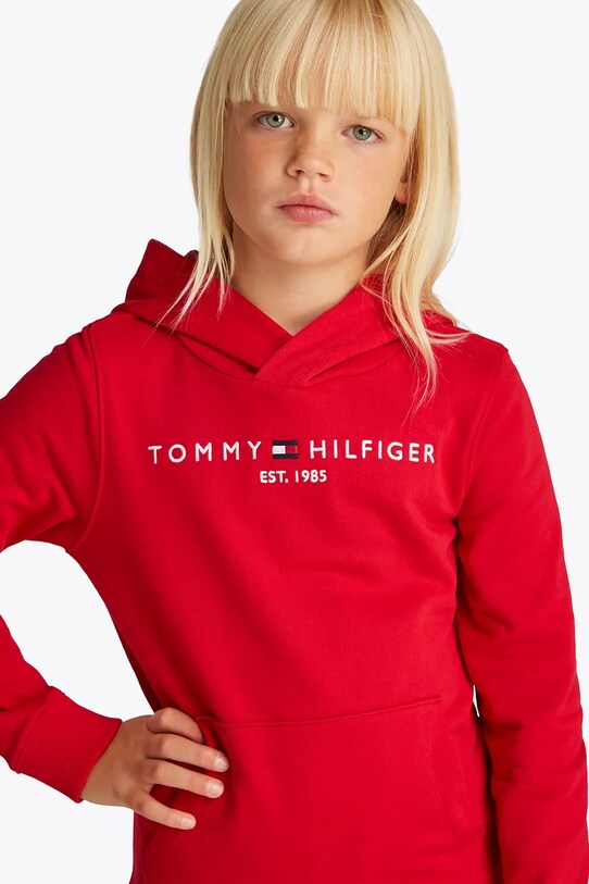 Tommy Hilfiger bluza bawełniana dziecięca KS0KS00205.128.176.PPYA czerwony