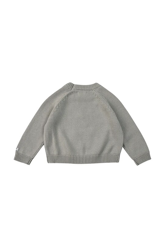 Băieți Donsje pulover de bumbac pentru bebelusi Loeke Sweater Panda 3037804 gri