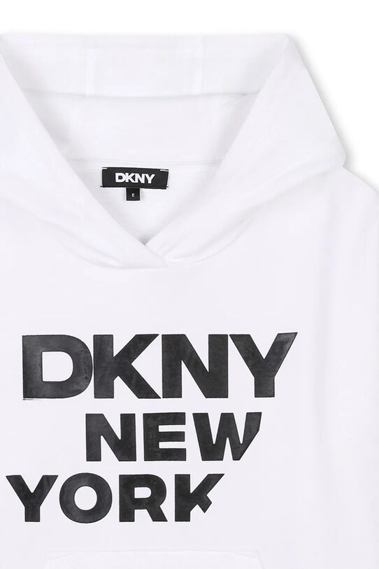 Băieți Dkny hanorac de bumbac pentru copii D62248.162.174 alb