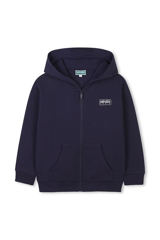 Дитяча бавовняна кофта Kenzo Kids з капюшоном темно-синій K61174.114.150