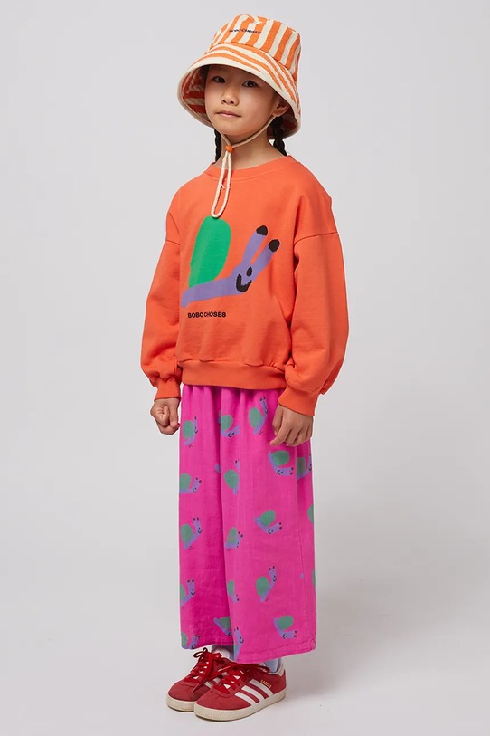 Detská mikina Bobo Choses Funny Snail 125AC031 oranžová