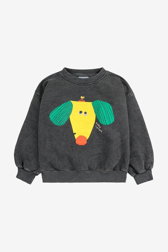 Дитяча бавовняна кофта Bobo Choses Happy Dog 125AC035 чорний SS25