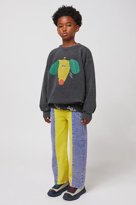 Детская хлопковая кофта Bobo Choses Happy Dog 125AC035 чёрный