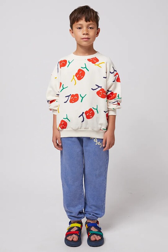 Детская хлопковая кофта Bobo Choses Smiling белый 125AC037