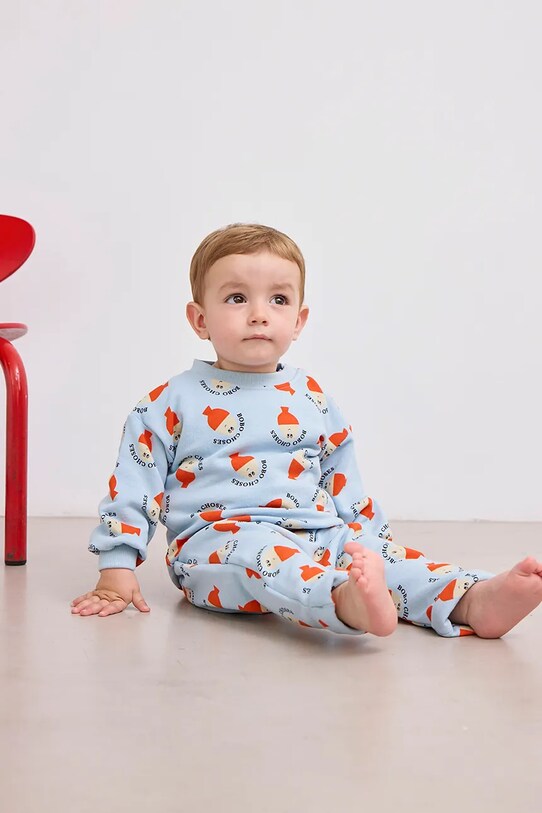 Хлопковая кофта для младенцев Bobo Choses Morning Egg голубой 125AB030