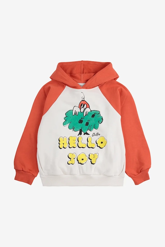 Bobo Choses bluza bawełniana dziecięca Hello Joy 125AC044 biały SS25