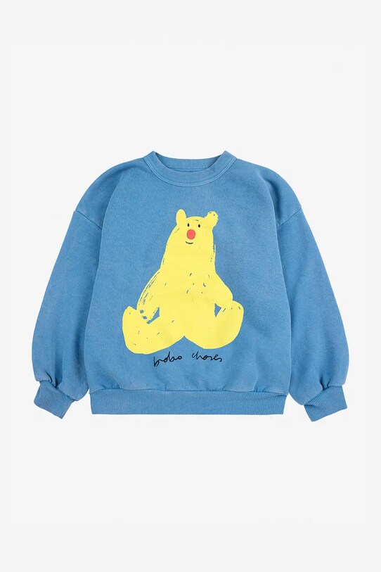 Детская хлопковая кофта Bobo Choses Hug Me Bear 125AC036 голубой SS25
