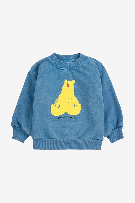 Хлопковая кофта для младенцев Bobo Choses Hug Me Bear 125AB032 голубой SS25