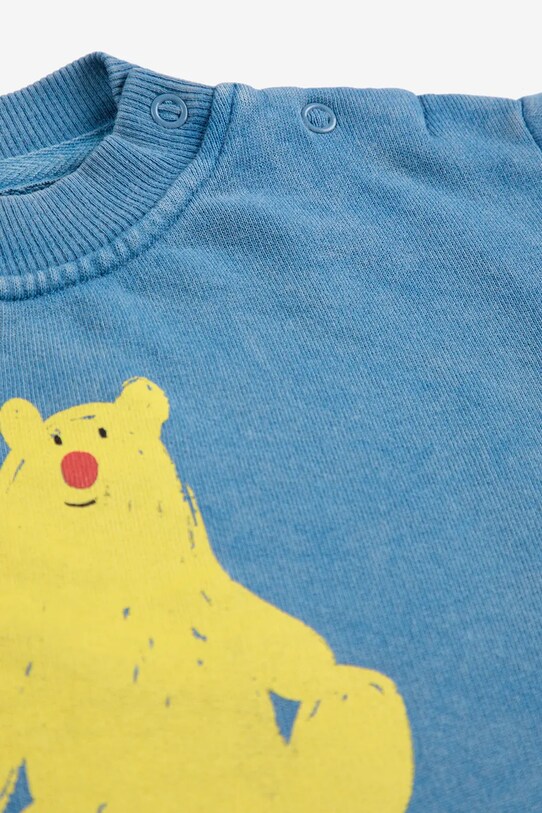 Мальчик Хлопковая кофта для младенцев Bobo Choses Hug Me Bear 125AB032 голубой
