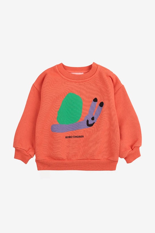 Bobo Choses felpa neonato/a Funny Snail 125AB118 arancione SS25
