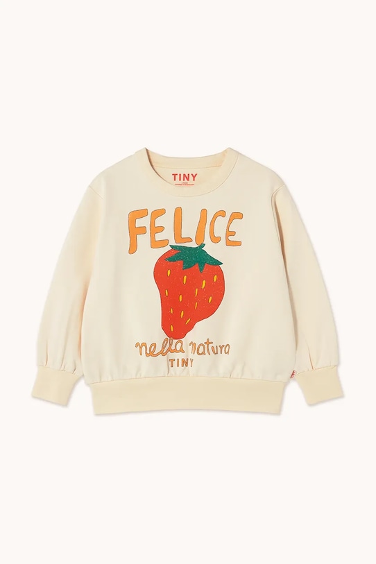 Tinycottons bluza bawełniana dziecięca NELLA NATURA GRAPHIC SWEATSHIRT SS25.100 beżowy SS25