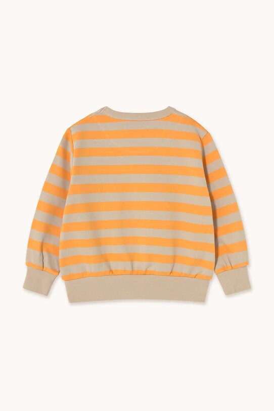 Băieți Tinycottons hanorac de bumbac pentru copii STRIPES SWEATSHIRT SS25.125 portocaliu