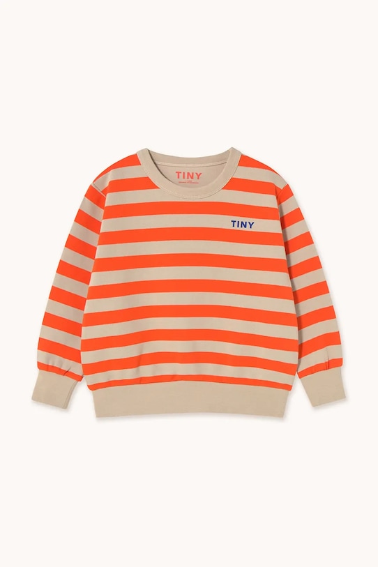 Dětská bavlněná mikina Tinycottons STRIPES SWEATSHIRT SS25.125 oranžová SS25