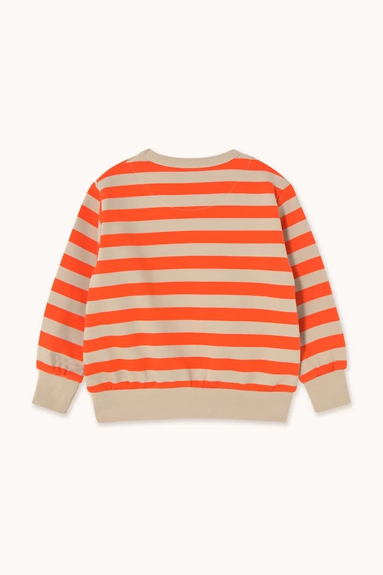 CHLAPEC Dětská bavlněná mikina Tinycottons STRIPES SWEATSHIRT SS25.125 oranžová