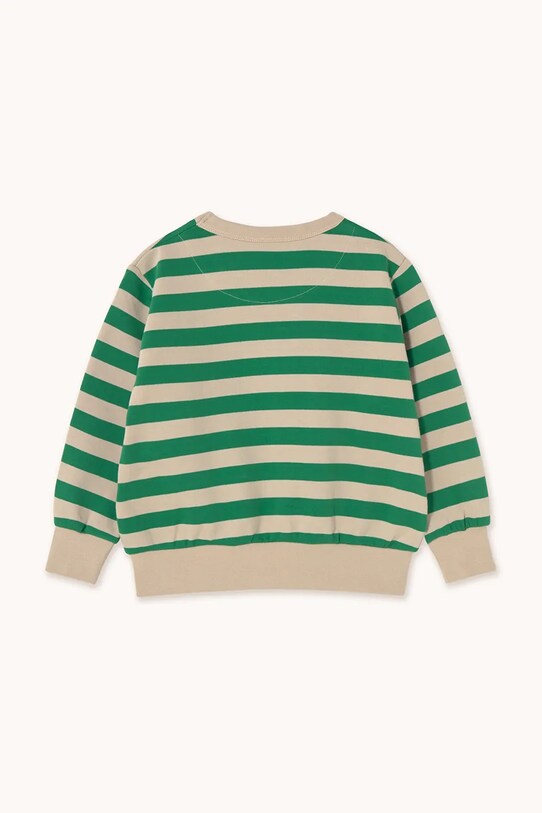 Chłopiec Tinycottons bluza bawełniana dziecięca STRIPES SWEATSHIRT SS25.125 zielony