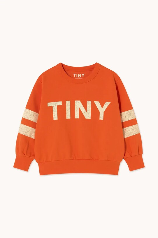 Tinycottons gyerek melegítőfelső pamutból STRIPES LOGO SWEATSHIRT SS25.155 narancssárga SS25