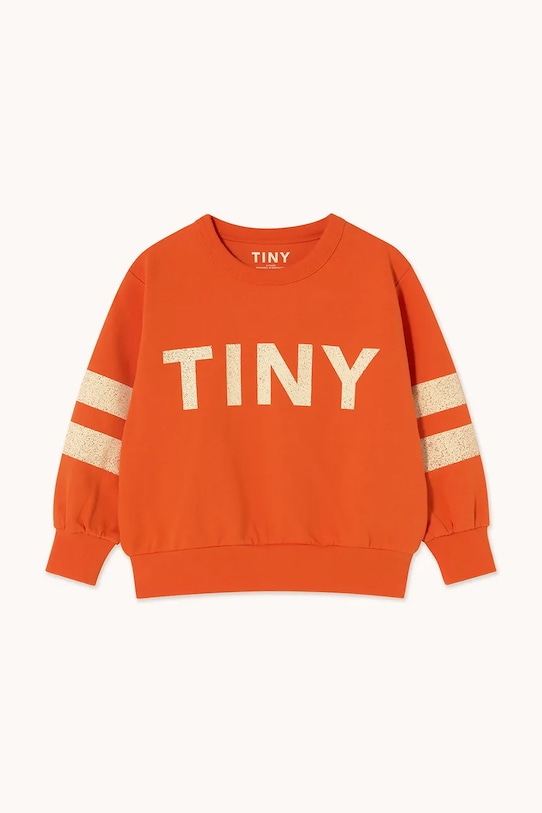 Tinycottons gyerek melegítőfelső pamutból STRIPES LOGO SWEATSHIRT SS25.155 narancssárga SS25