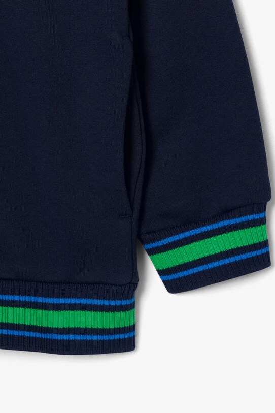 Детская хлопковая кофта Lacoste SJ8403 тёмно-синий