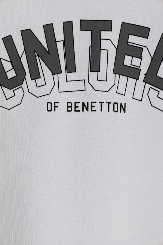 Băieți United Colors of Benetton hanorac de bumbac pentru copii 3J68C10N2.G.Seasonal alb