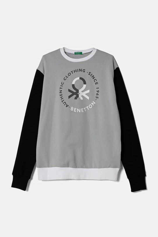 United Colors of Benetton hanorac de bumbac pentru copii print gri 3J68C10N2.G.Seasonal